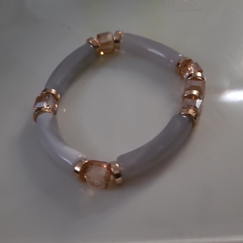 Vintage Gray and Gold Bracelet